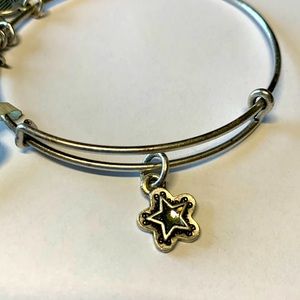 NEW Alex and Ani silvertone with stone star bracelet